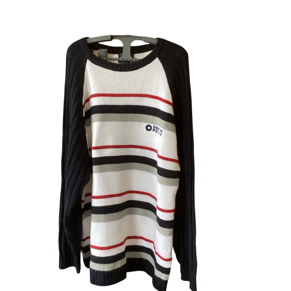 Vintage South Pole Authentic Collection Sweater Stripes Size L